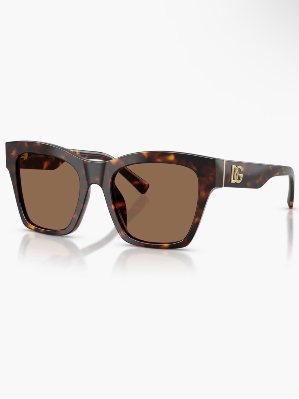 Dolce & Gabbana Tortoiseshell Square Sunglasses - Brown Lenses